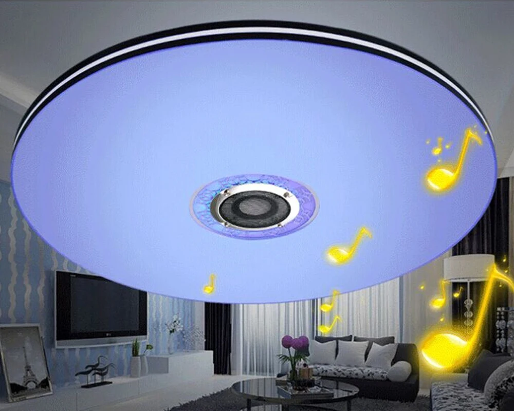Mumeng светодиодный потолочный светильник современный RGB для гостиной 32 Вт Bluetooth
