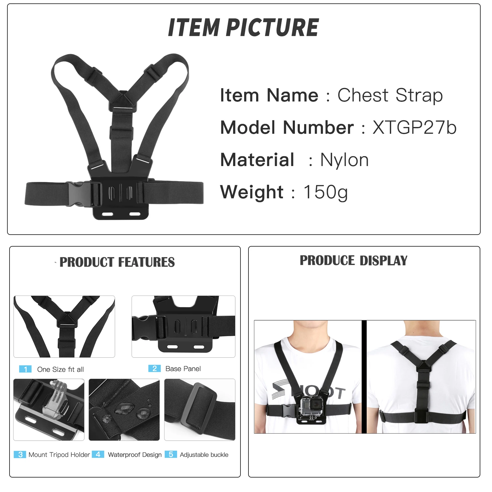 SHOOT набор аксессуаров для экшн-камеры GoPro Монопод Маунт Го Про Герой 10 9 8 7 5 Блэк Йи 4К SJCAM SJ7 М20 Экен H9 Кэм он.