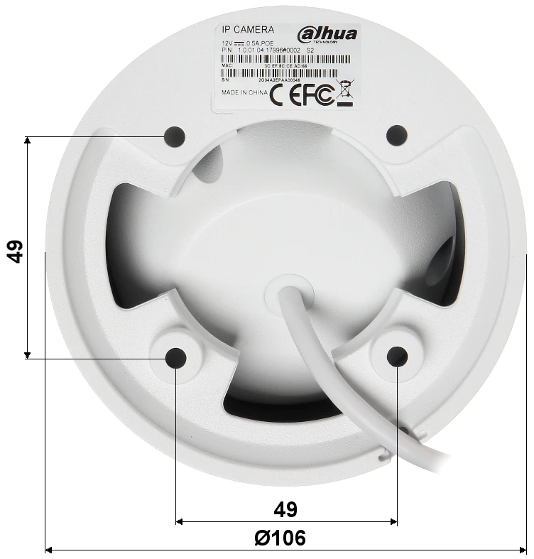 Dahua оригинальная IPC HDW4831EM ASE 4K 8MP H.265 + IR сетевая ip камера безопасности Встроенный