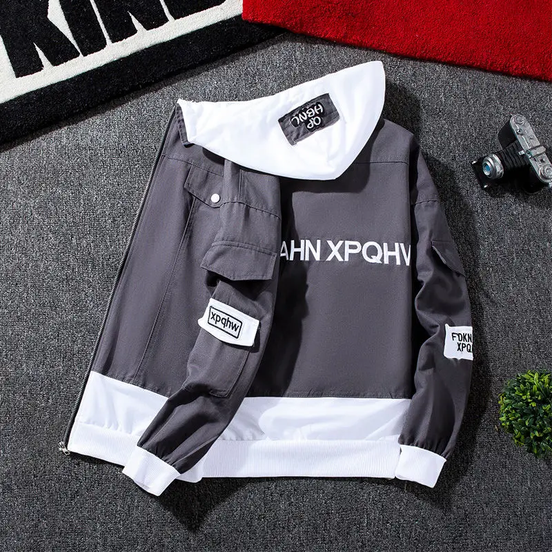 Весна 2019 джинсовая куртка для мужчин тонкая уличная одежда рваная с капюшоном