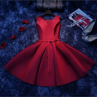 wine red 1 Милое короткое дизайнерское зеленое платье подружки невесты 3 стиля 8 цветов белый фиолетовый цвет шампанского Бордовые Платья для подружки невесты SW180725 - Цвет: wine red 1