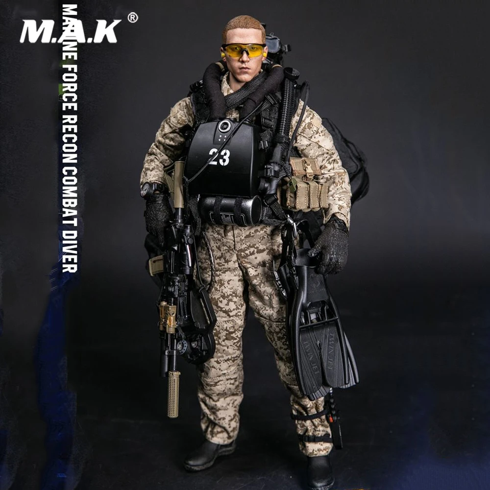 78056 1/6 весы Коллекционная морской пехоты RECON COMBAT DIVER пустыни MARPAT версия модели
