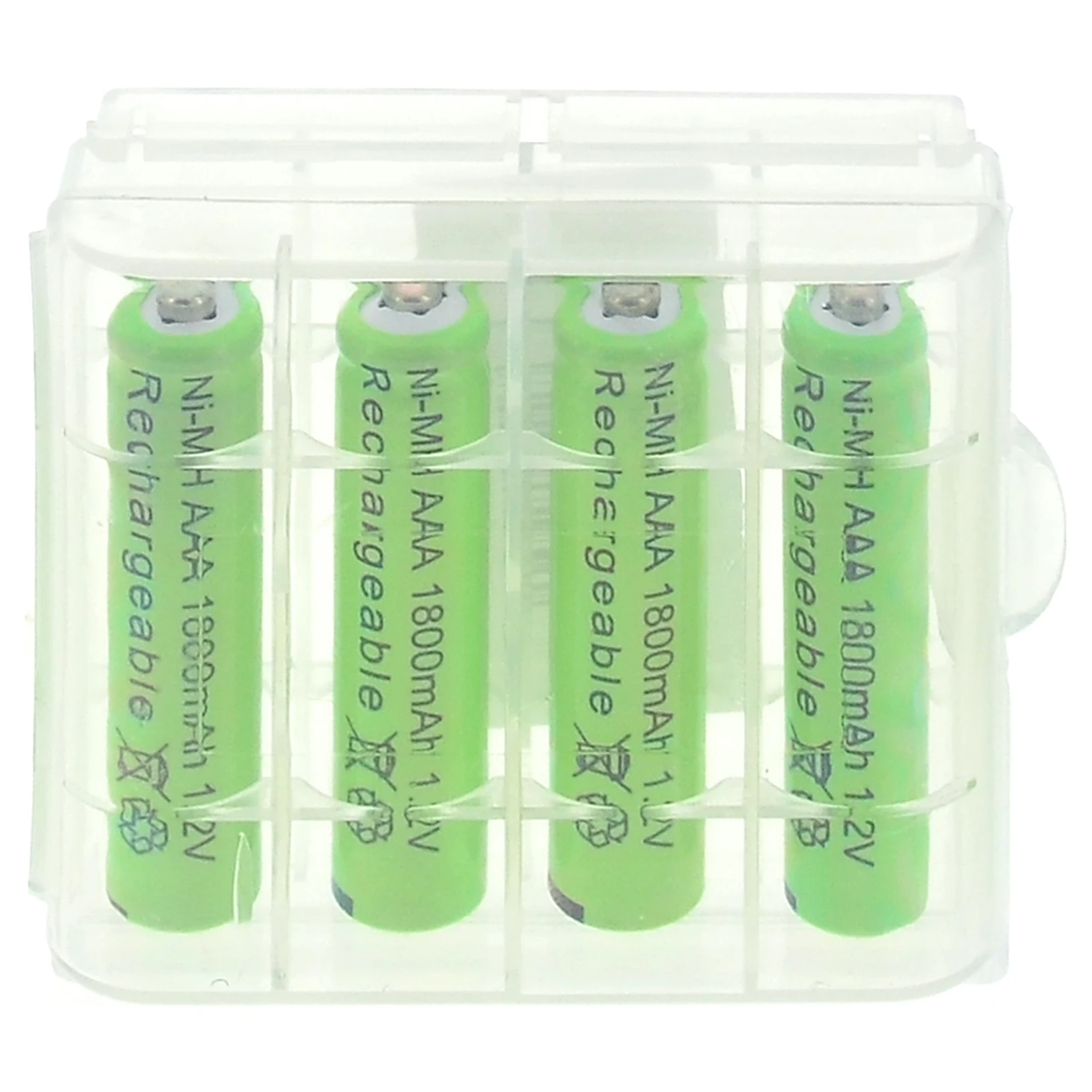 4/12/20 шт 3A AAA 1800mah NiMH 1 2 v зеленая аккумуляторная батарея с пластиковым чехол для