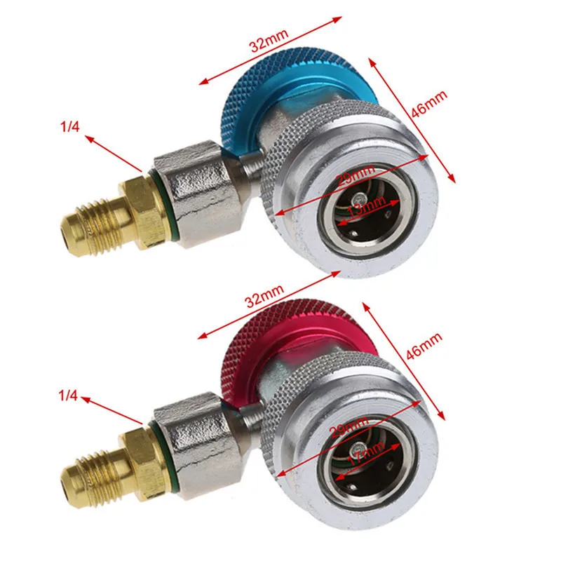1Pcs Car Auto Freon R134A H/L Quick Coupler Adapters Air Conditioning Refrigerant Adjustable A/C Gauge Set | Автомобили и
