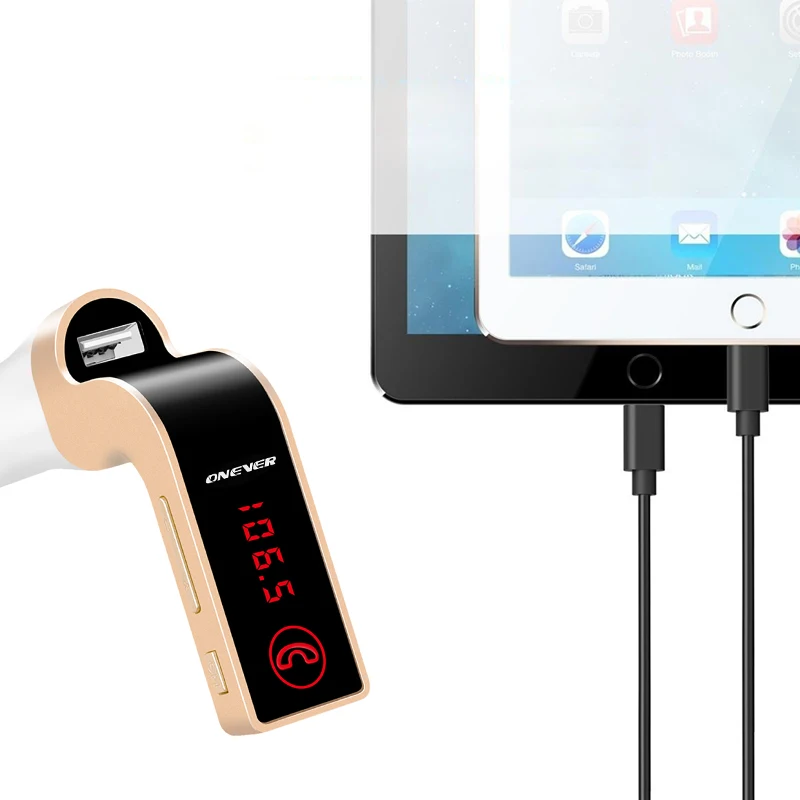 ONEVER 4 в 1 Беспроводной Hands Free Bluetooth fm-передатчик модулятор Автомобильный комплект MP3 плеер sd usb ЖК-дисплей автомобиль музыка плеер G7+ AUX