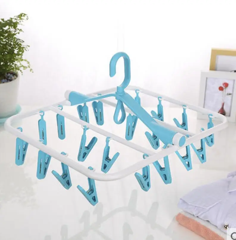 Многофункциональная пластиковая вешалка складной детский зажим для нижнего