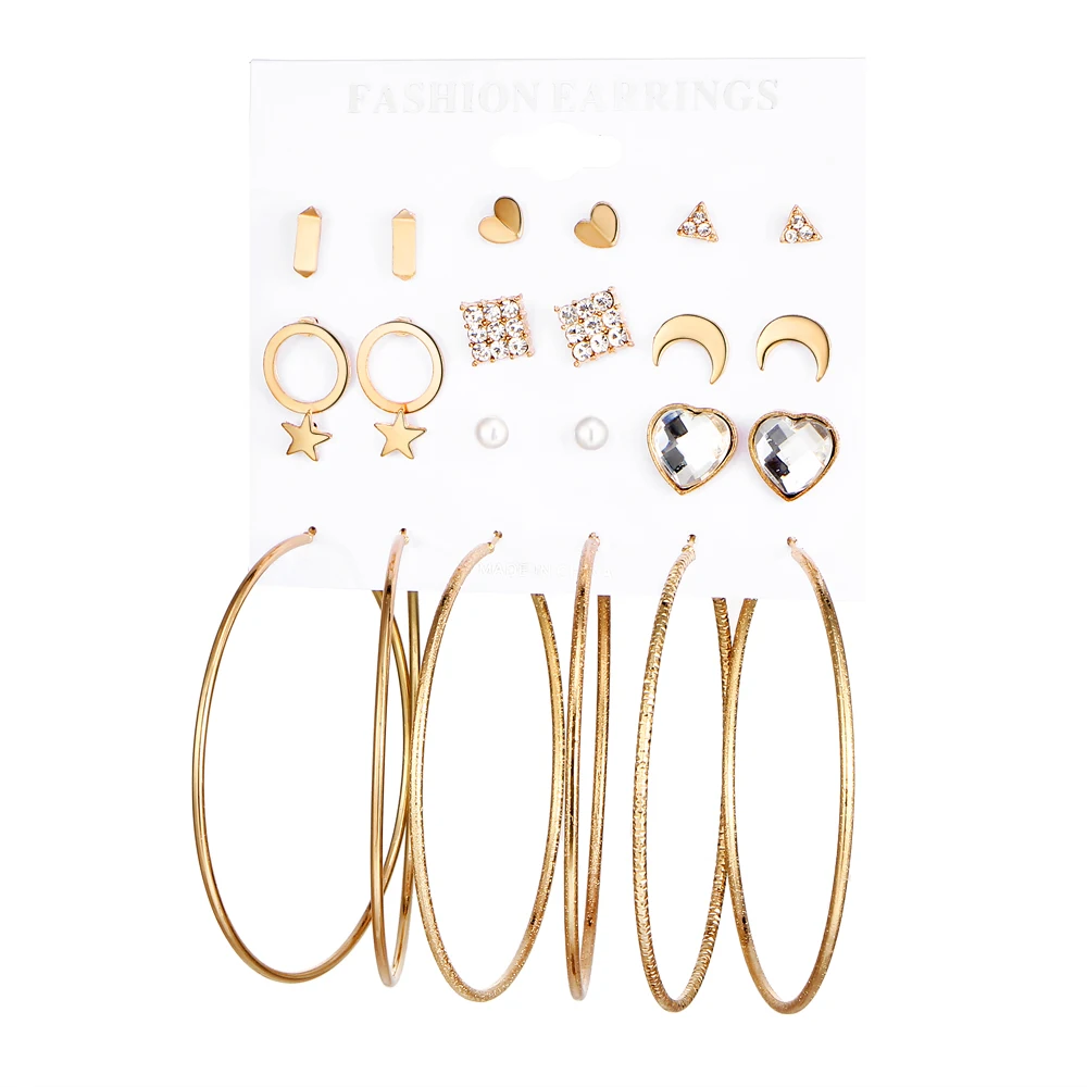 Женские серьги гвоздики с жемчугом 6 Пары/компл.|colorful stud earings|stud earringsstud earrings for women |