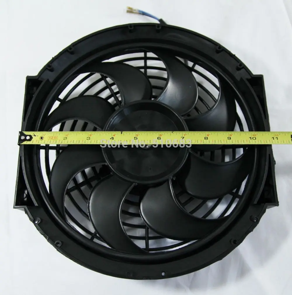 Двойной тонкий гоночный радиатор 10 дюймов охлаждающий вентилятор для отсека