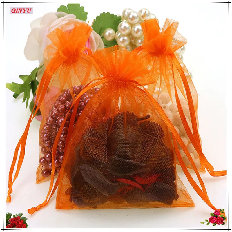 50 шт. 21 цвет 6x8 8x11 9x14 10x15 12x17 см сумки из органзы Подарочная сумка для ювелирных