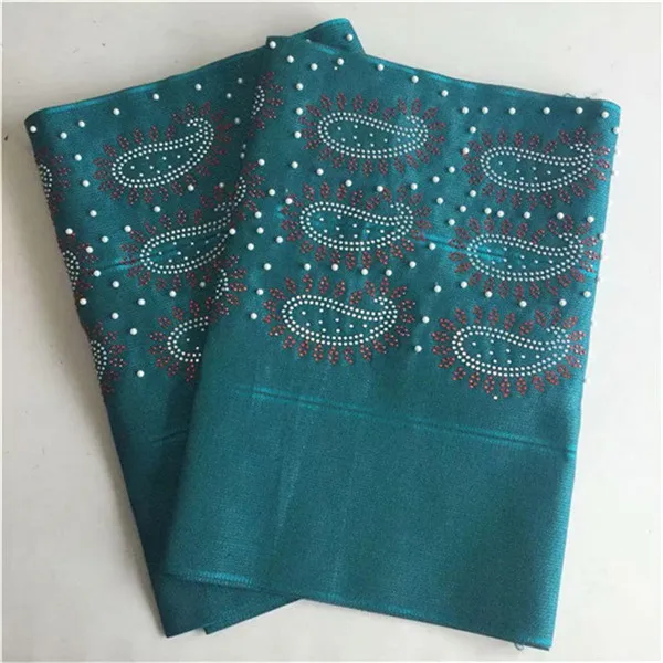 as picture Мода ASO OKE gele головные уборы с бусинами и камнями Высокое качество Красный atiku ткань Африканский женский головной галстук 2 шт./лот - Цвет: as picture