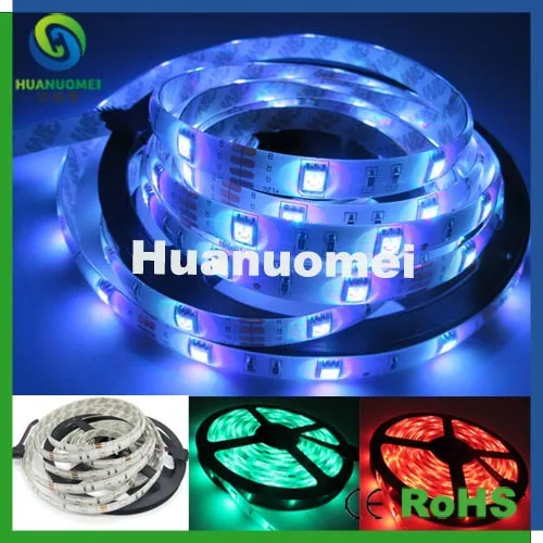 Фото 6-цветная светодиодная лента, вход 12 В, 5050 smd, светодиодная лента, 5x150 светодиодов, 25 м, белая печатная плата №4