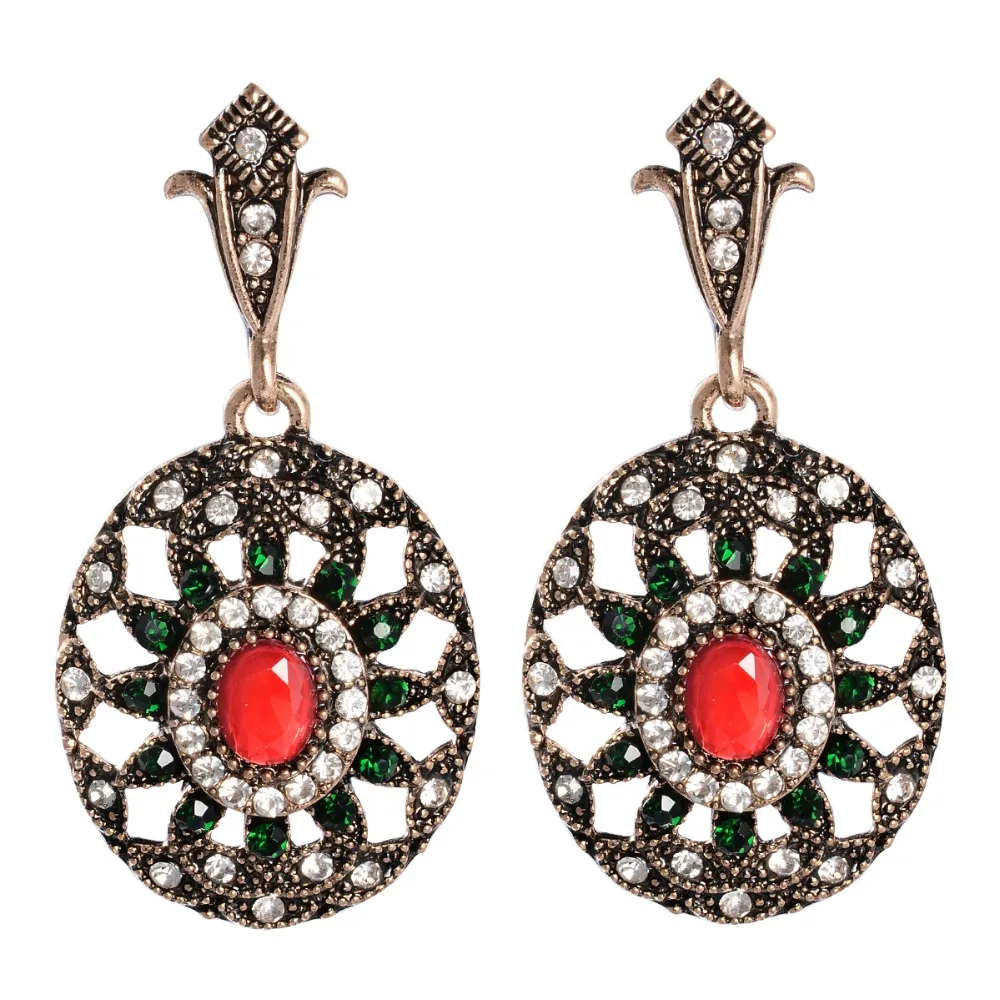 

Turkish Jewelry Unique Wedding Earrings For Women Vintage Long Drop Punk Gold Ear Clip Femme Hanging Earrings Gift Brincos