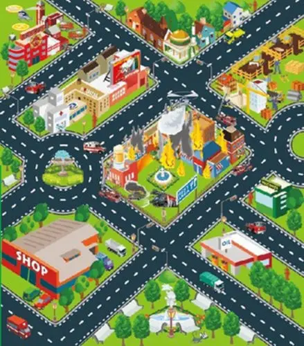Feichao 70*80 см Нетканый ковер для маленьких детей детская игрушка Speedway/фермерский