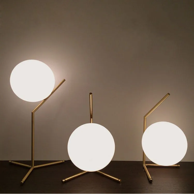 Nordic Ball Glass Table Lamp Bedroom Bedside Fashion Creative Desk Lampromantic fashion bedroom bedside | Лампы и освещение