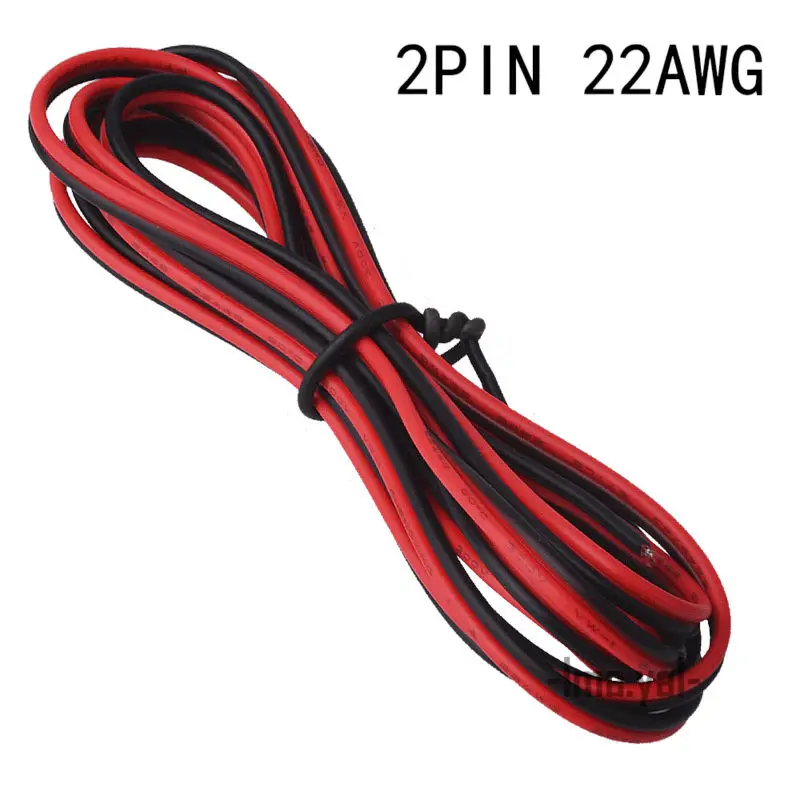 20 м/5 м/10 м 2pin провод 3pin 4Pin 5pin удлинитель провода 22 awg RGB + белый Соединительный