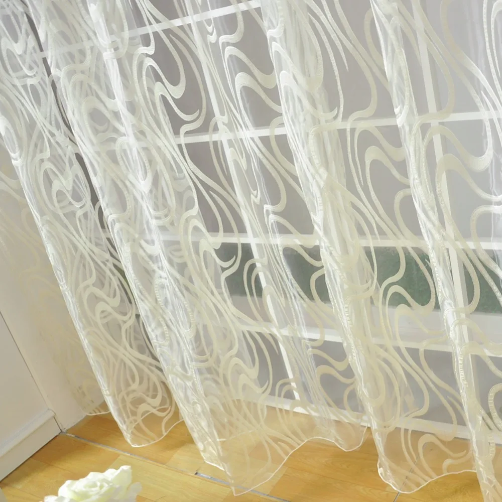 NAPEARL Европейский Стиль Полосатый жаккардовый дизайн готовые отвесные шторы