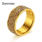 Модное блестящее Полноразмерное кольцо из нержавеющей стали для женщин и мужчин от zorcins, роскошные ювелирные изделия с кристаллами, оптовая продажа