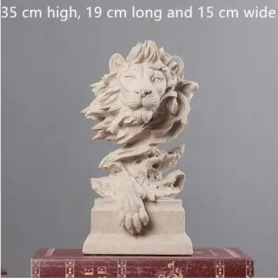 style 4 Красивая голова животного ремесла, волк, Лев, овца, кошка, слон, Орел, свинья, домашний офис настольные украшения - Цвет: style 4