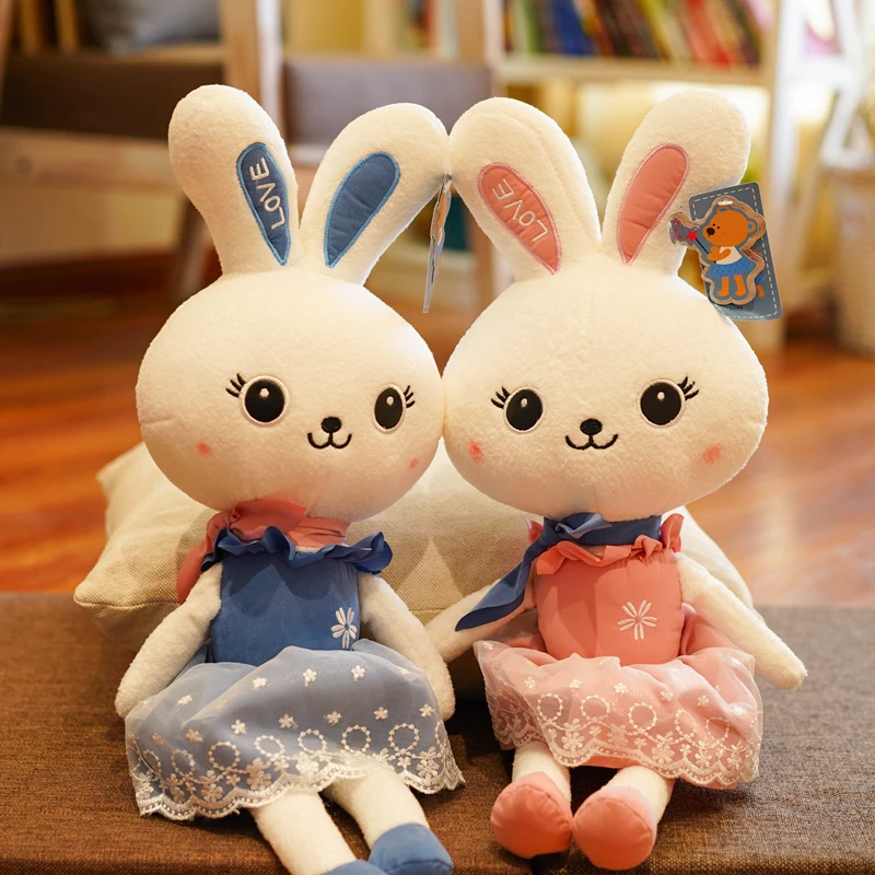 

Candice guo! Супермилая плюшевая игрушка, Милая Кружевная Цветочная одежда, кролик, любовь, принцесса, кролик, мягкая кукла для девочек, подарок н...