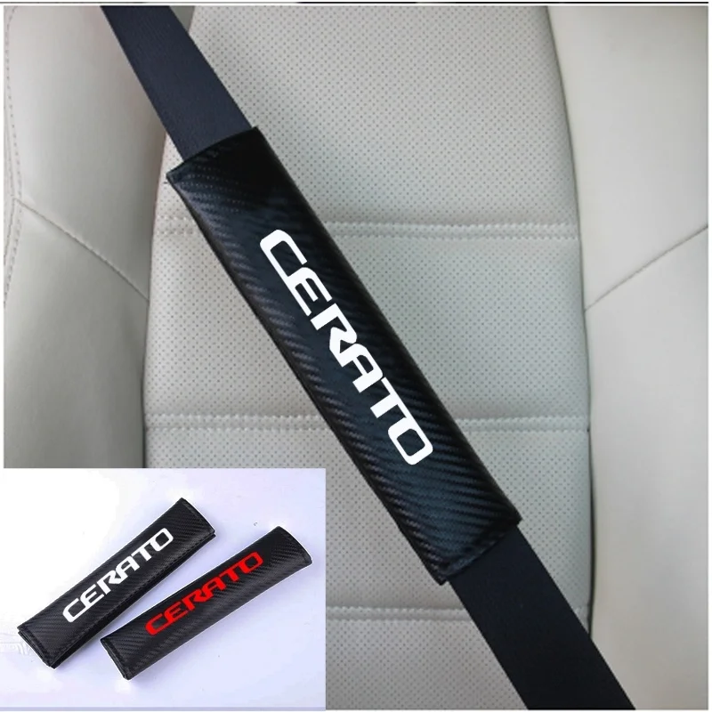 

2pcs PU Fashion Car Seat belt shoulder Pads Car Seat Belt Cover for Kia Cerato Car Accessories