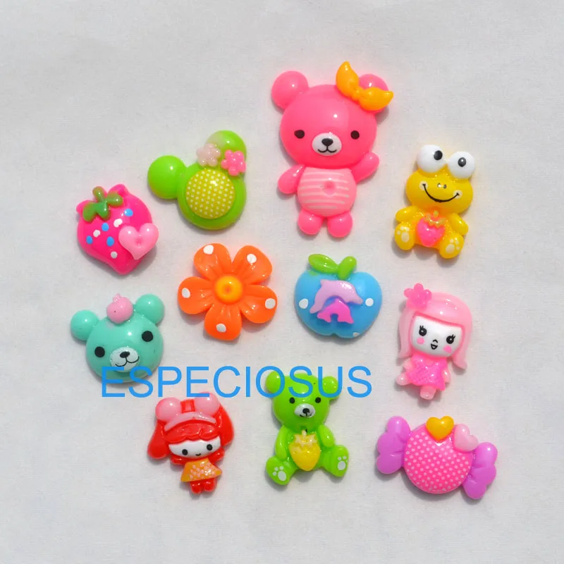 10 шт. декоративные насадки на сотовый телефон смешанные цвета Мультяшные медведи