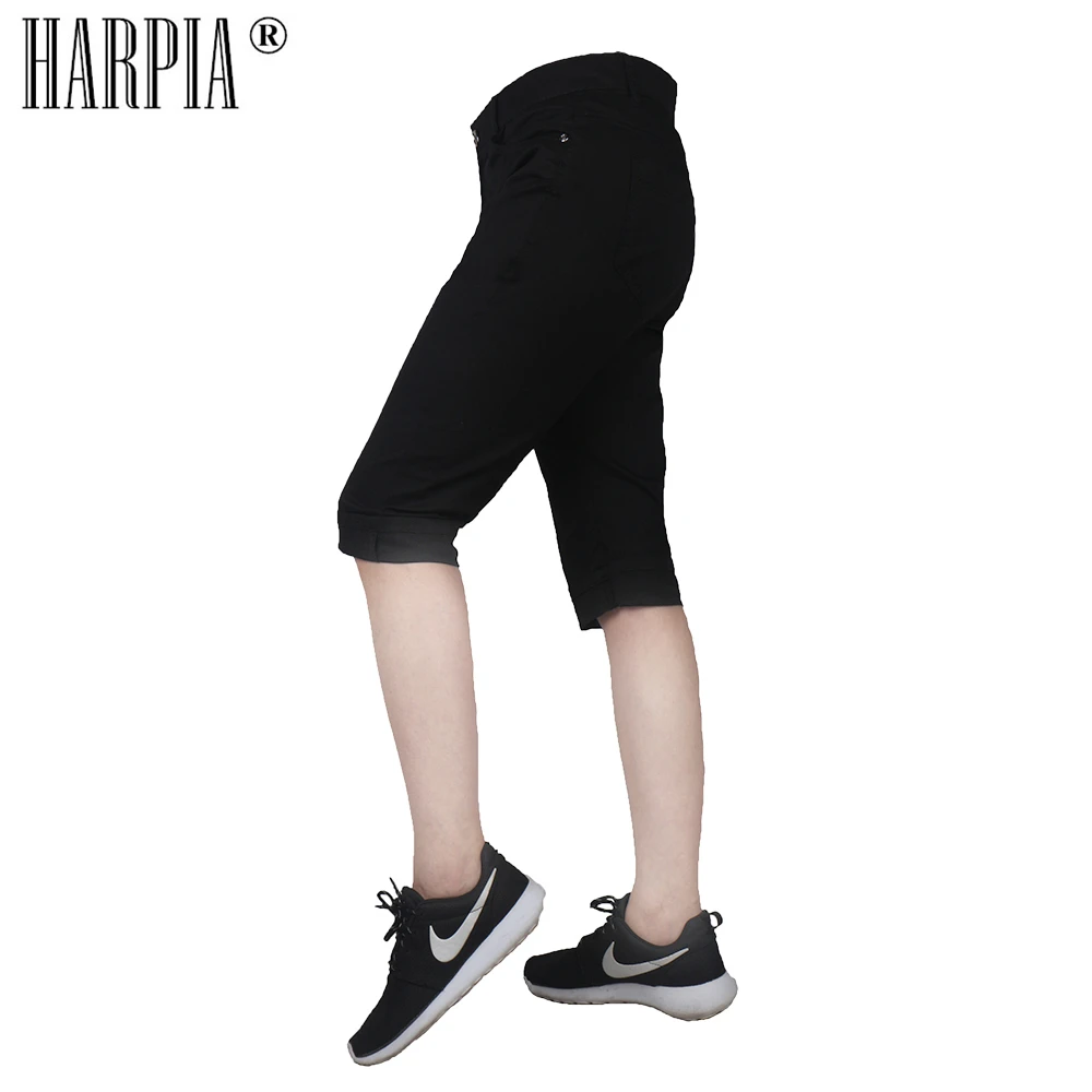 Harpia новинка негабаритные женские тонкие короткие бриджи хлопок длина до колена