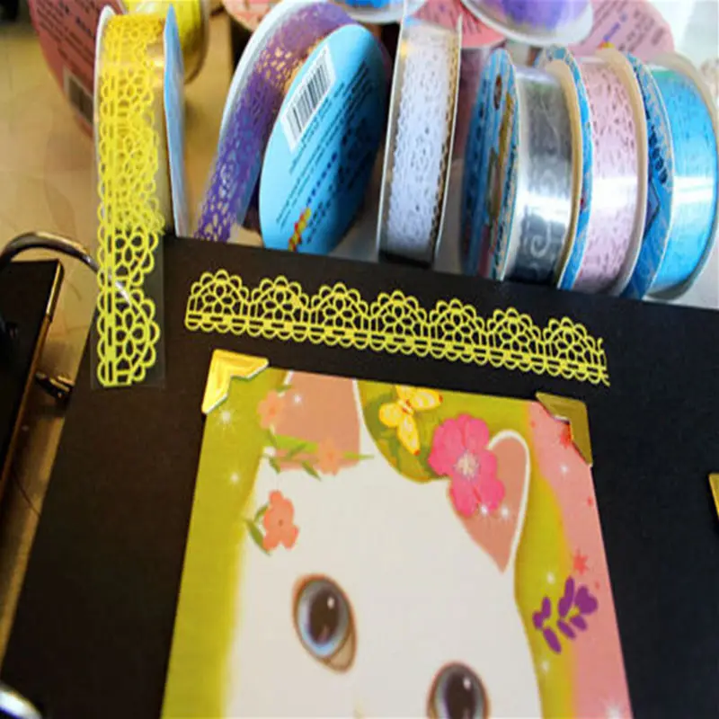 Кружевной декоративный стикер для скрапбукинга клейкая лента рукоделия 18