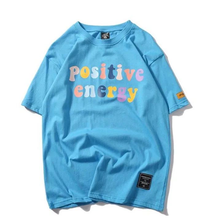 

Colorful letter short sleeve t-shirt
