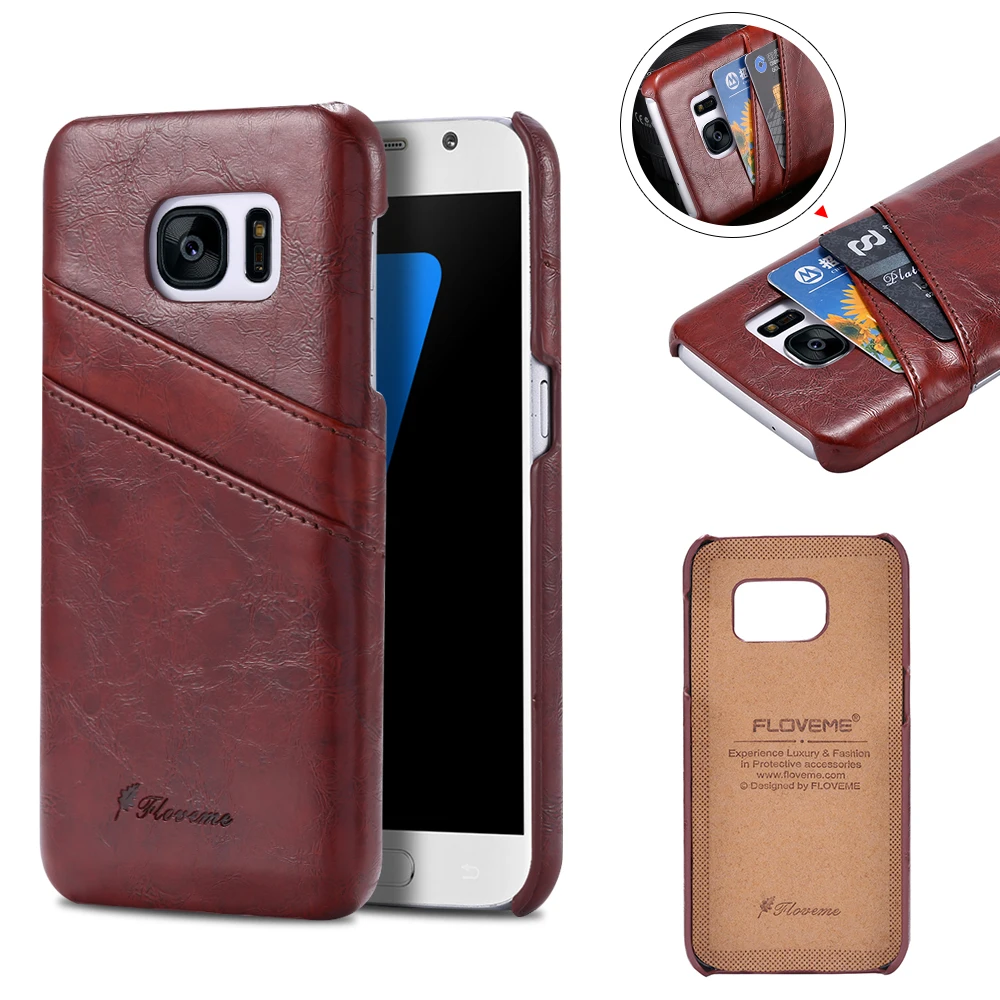 Кожаный чехол KISSCASE для Samsung Galaxy S8 s8 Plus S6 Edge гладкий Чехол Оли восковые слоты карт