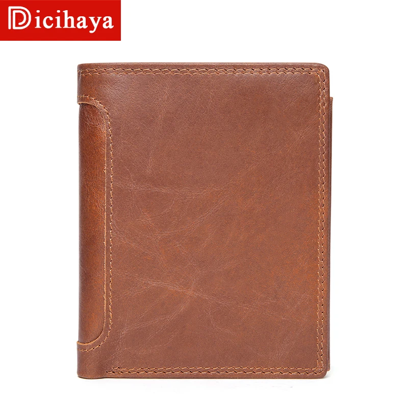 Кошельки Dicihaya из натуральной кожи винтажные бумажники желтого цвета держатель