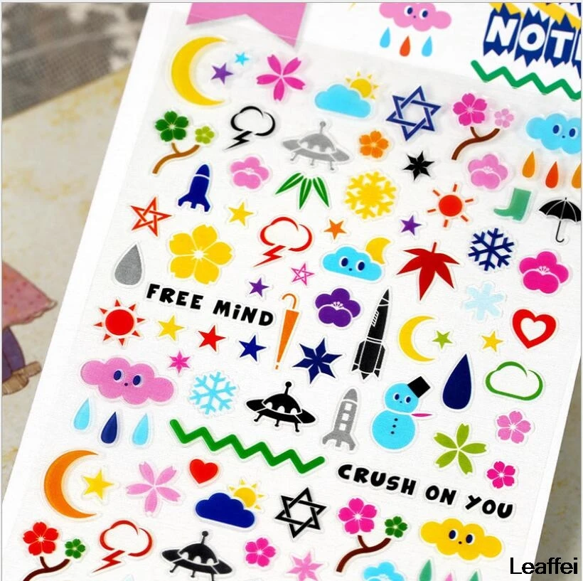 1 лист/упаковка бумажные наклейки в Корейском стиле | Дом и сад
