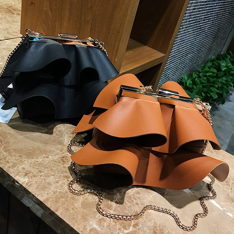 Сумки для женщин новая мини плиссированная юбка волнистая кружевная сумка