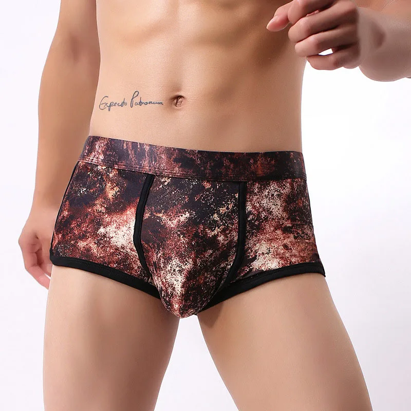 boxer coffee EXILIENS, новинка, модные боксеры, мужское нижнее белье, мужские боксеры, мужские боксеры с принтом, Calzoncillo Cueca Masculina, боксеры, шорты, размер M-2XL 0523 - Цвет: boxer coffee