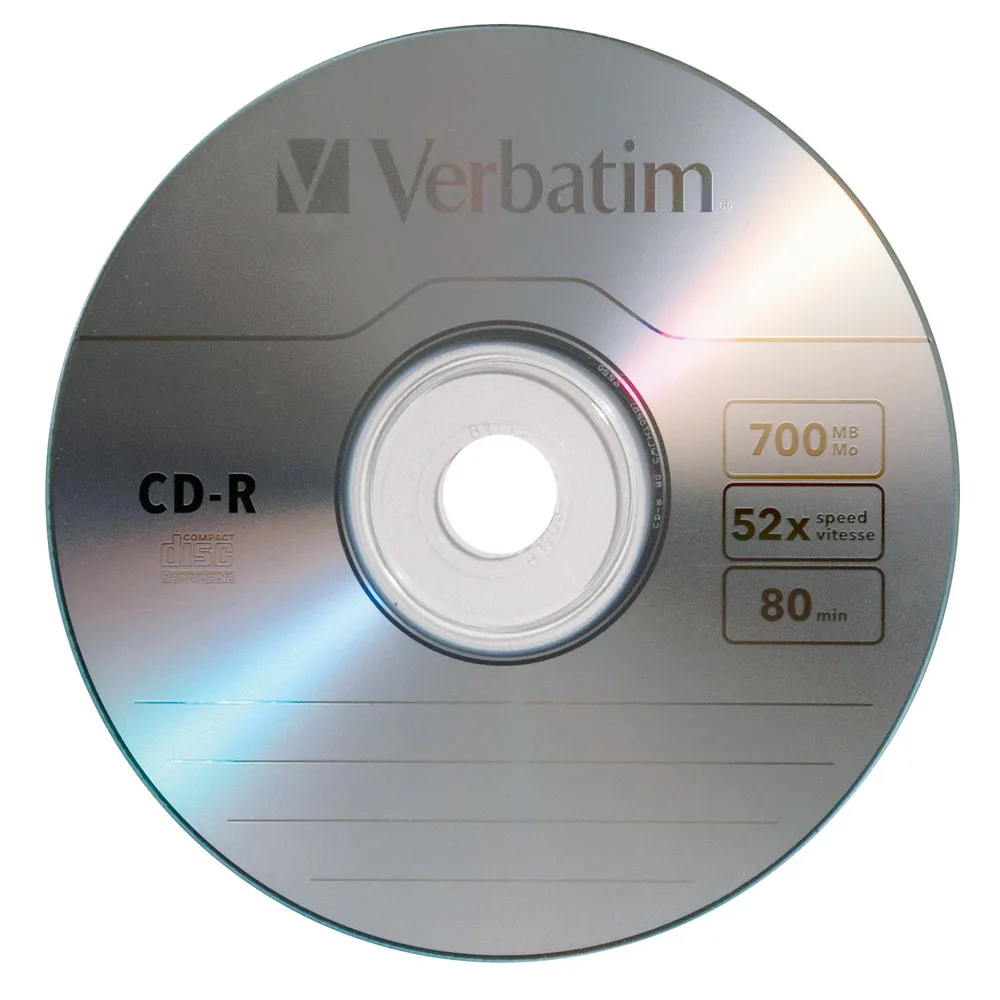 DVD диски Verbatim 50/лот CD-R CD диски Bluray 700MB 80min 52X фирменные записываемые носители пустой диск 50PK шпиндель компактной записи
