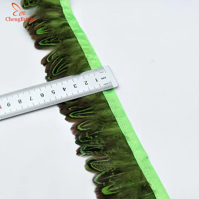 CHENGVRIGHT тканевый пояс с перьями и бахромой 4 8 см 10 ярдов/партия|feather trim|pheasant featherfeather