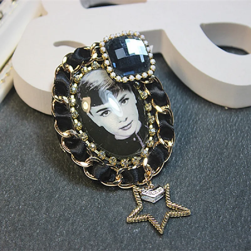 DIY New Korea Design Various Pattern Beauty Lady Bow Rhinestones Women Brooches Pearl Crystal For P025 | Украшения и аксессуары