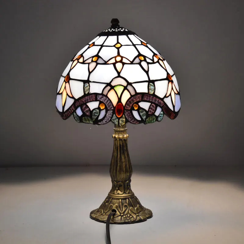 Настольная лампа Tiffany 8 дюймов Классическая европейская барочная витражная