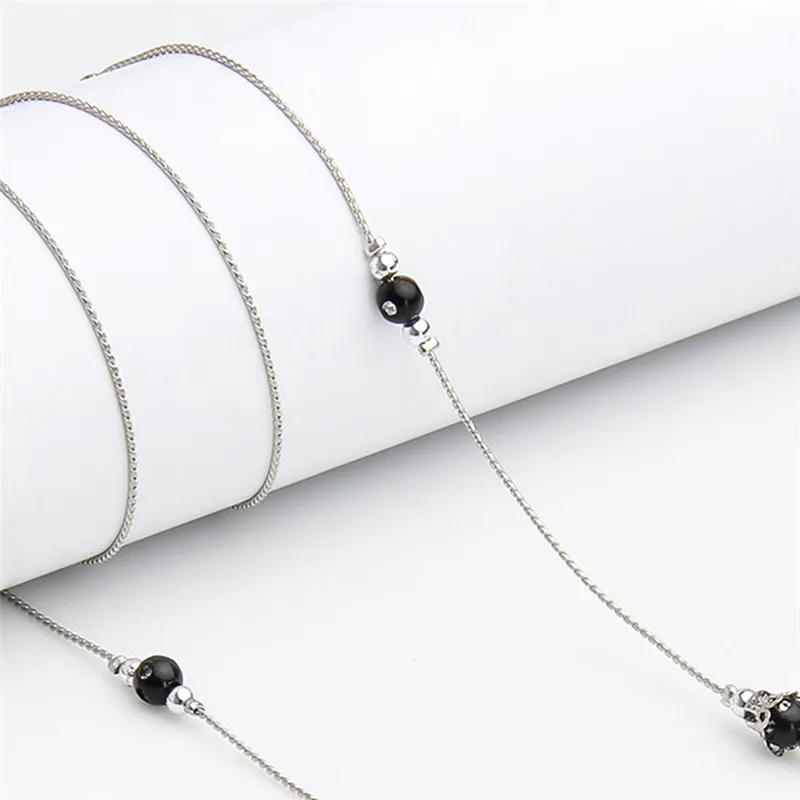 Imixlot Creative Simple Fashion Glasses Chain Black Beads Anti-slip Eyewear Cord Holder Neck Strap for Reading | Аксессуары для