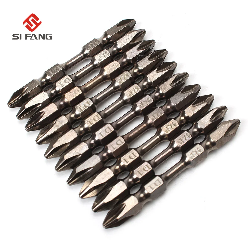 

10pcs 1/4" Screwdriver Bits Ph2 Double Ended 65mm Hex Shank Power Screw Driver Insert Driver Bits Philips Screw Driver Bit