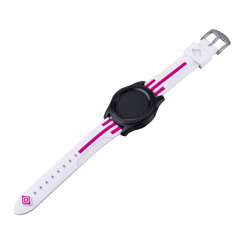 white and rose red Gear S3 frontier ремешок для samsung galaxy watch 46 мм 22 мм ремешок для часов amazfit bip huawei часы gt ремешок спортивные часы аксессуары - Цвет ремешка: white and rose red