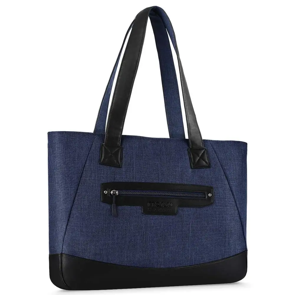 Navy Blue MOSISO сумка для ноутбука из искусственной кожи для женщин 15,6 17,3 дюймов водонепроницаемая сумка для ноутбука на плечо для Macbook Dell hp 15 17 дюймов Сумка - Цвет: Navy Blue