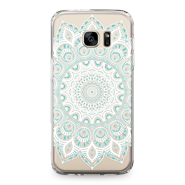 1463 Прозрачный цветок Мандала силиконовый чехол для samsung Galaxy S4 S5 S6 S7 край S8 S9 S10 плюс S10e Note 4 5 8 9 ТПУ чехол для телефона - Цвет: 1463