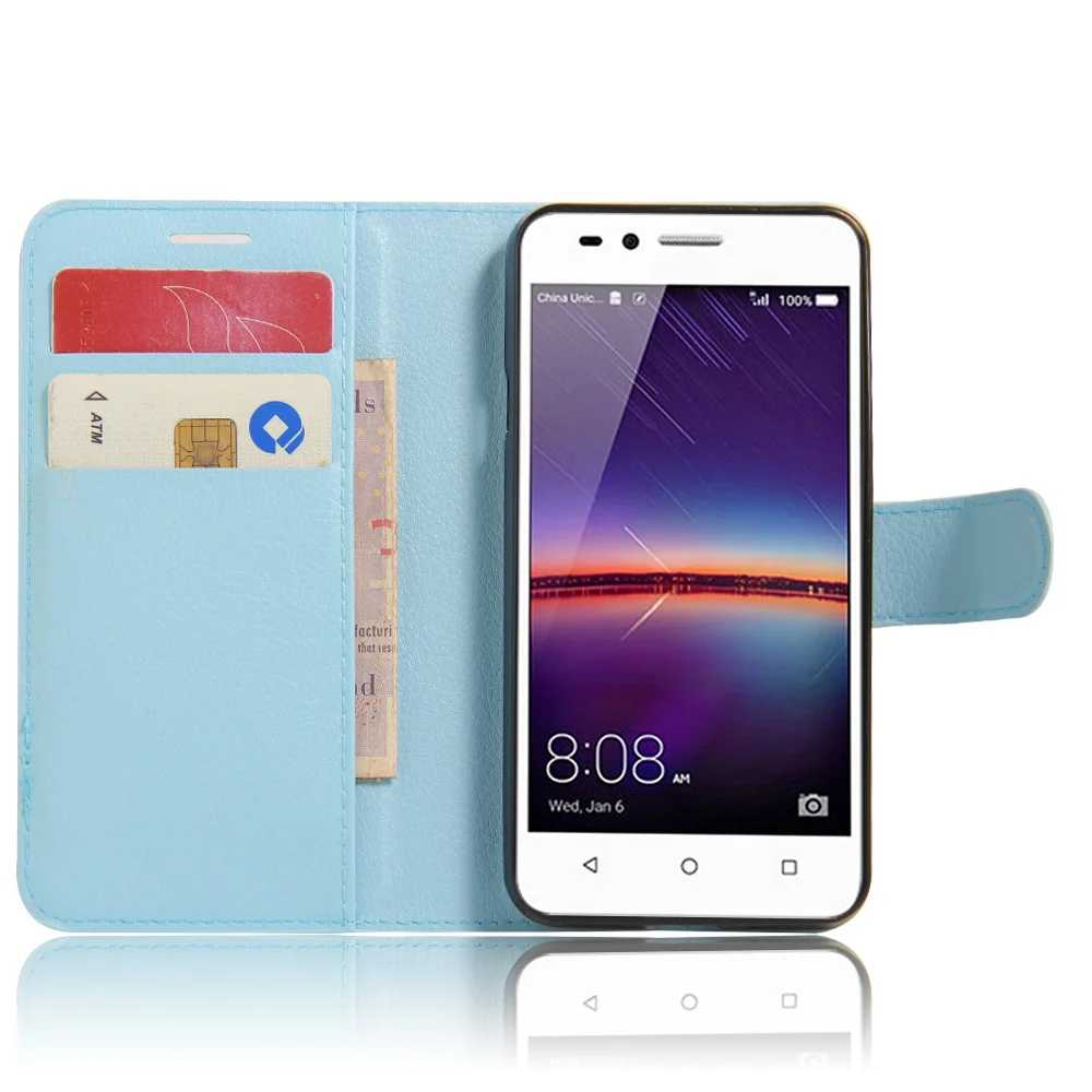 Для huawei Lua L21 Чехол кошелек Обложка на заднюю панель из искусственной кожи чехол