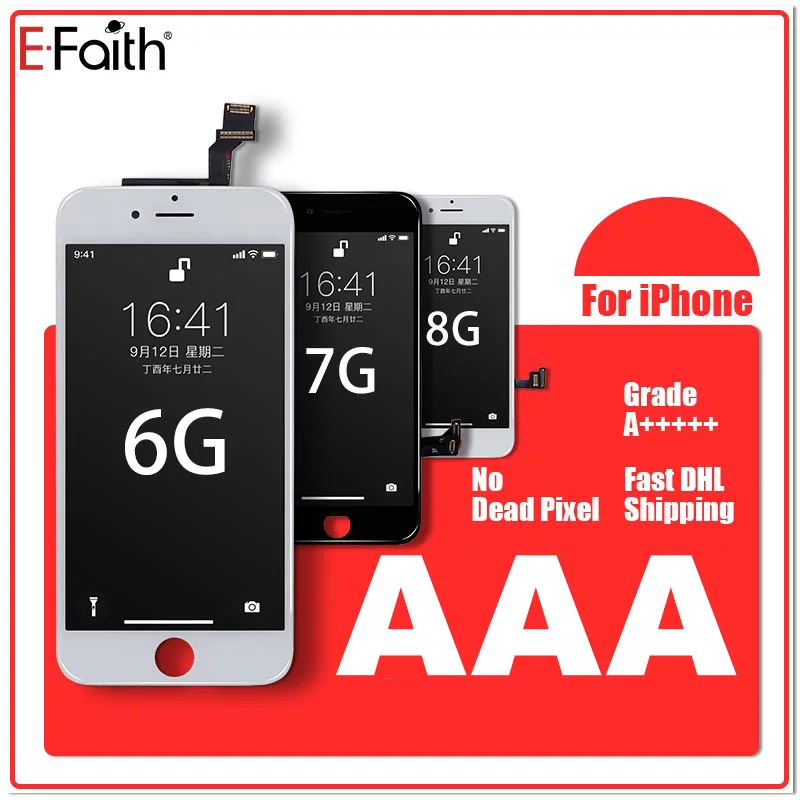 10 шт. EFaith E Faith высококачественный ЖК дисплей A +++ без битых пикселей для iPhone 6 7 8