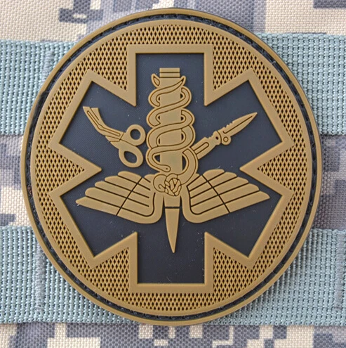 Тактический медицинский значок Патч из ПВХ резиновый боевой крючок повязка на