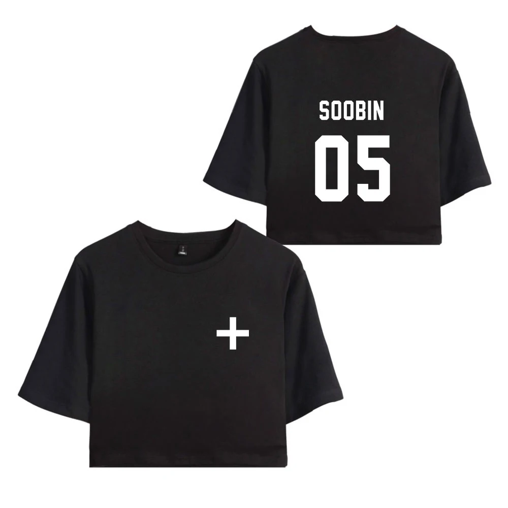 TXT завтра X Together Модные женские укороченные топы с принтом летние футболки