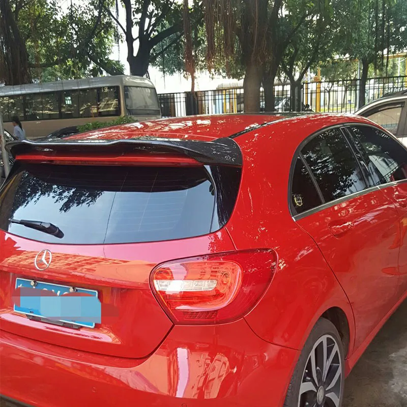 Спойлер для крыши из углеродного волокна Тип пьечата Mercedes A class A180 A200 A250 W176 спойлер