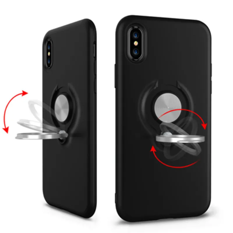 Чехол для iPhone X 7 8 XR автомобильный держатель магнитный кронштейн кольцо XS Max чехол