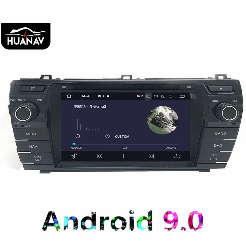 Android 9,0 Автомобильный CD dvd-плеер gps навигация для Toyota Corolla 2013 Автомобильный мультимедийный автомобильный радиоприемник головное устройство