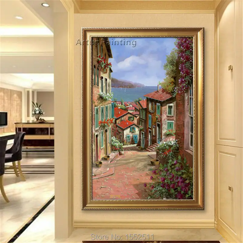 Картина маслом на холсте ручная роспись настенное искусство средиземноморский